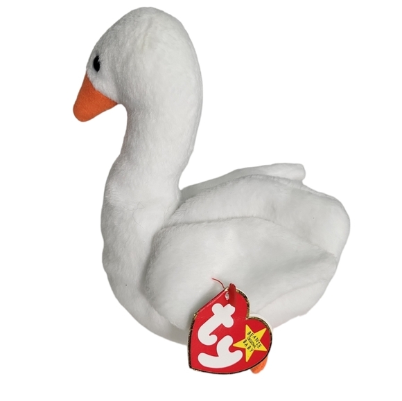 Ty Beanie Babies Gracie Swan Plush Stuffed Animal Hang 4th Gen Tush 4th Gen Tag - Picture 2 of 4